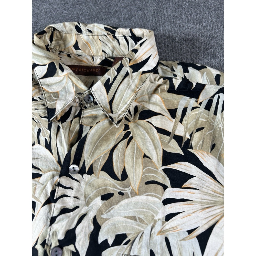Tori Richard Hawaiian Shirt Men's Size L Cotton Button Up Hawaii Floral